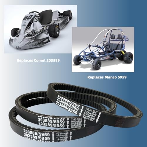 3pcs 30 Series Go Kart Drive Belt Replaces Manco 5959 / Comet 203589