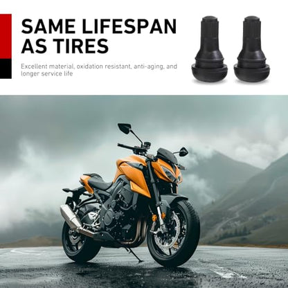 5 PCS TR412 Tire Tubeless Valve Stems, Short Black Rubber Snap-In Tire Valve Stem, Standard 0.453 Inch Rim Holes Replacement for Car, Truck, SUV, Trailer - size: 5 PCS #TR412
