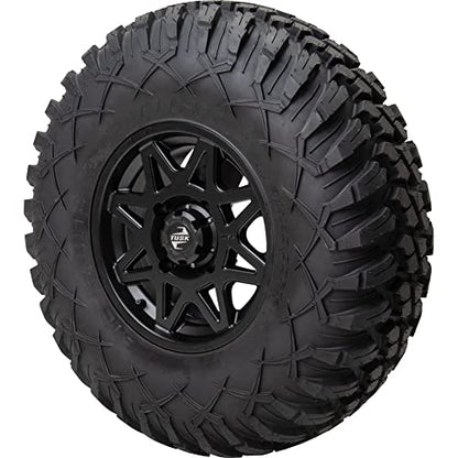 4/110 Tusk Tintic Wheel 14x7 5.0 + 2.0 Matte Black For Yamaha Viking VI 700 4x4 2015-2021