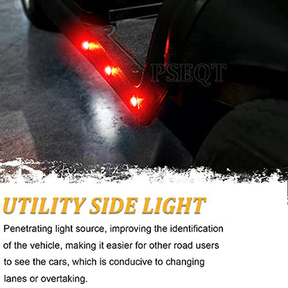 PSEQT 3/4 Inches Round Trailer LED Side Marker Lights Clearance Turn Signal Marker Bullet Light Waterproof for Pickup Truck Car Bus Wrangler Van RV ATV UTV 10Pcs Red Marker Light with Smoked Lens - color: Smoked Red