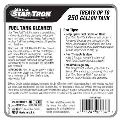 Star TRON Enzyme Formula Fuel Tank Cleaner, Removes Sludge & Varnish - style: 64 Ounce