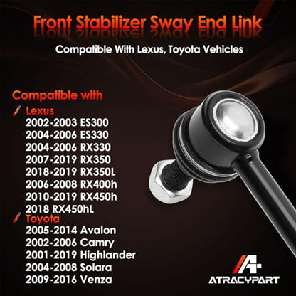 Sway Bar Links Front, Fit For 2001-2019 Camry Highlander, Lexus RX330 RX350 - size: Front