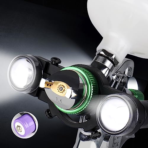 YUZES Paint Gun Light, LED Spray Gun Light Attachment, 2 Modes, 3 Levels