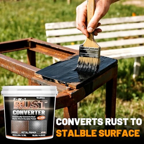 2-in-1 Rust Converter & Metal Primer, 1 Gallon Black Rust Inhibitor Paint - size: 128 Fl Oz (Pack of 1)