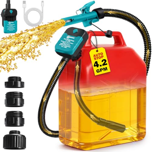 Fuel Transfer Pump with Auto-Stop,4.2 GPM electric gas can pump. - color: Blue