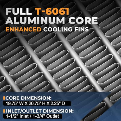 Auto Dynasty Full Aluminum Radiator Compatible with 1947-1954 Chevy Pickup Suburban L6 3-Row Cooling Radiator - style: 47-54 Chevy Pickup Suburban L6