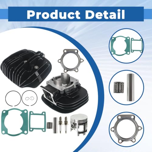 Silscvtt Cylinder Piston Gasket Top End Kit Replacement for Yamaha YFS200
