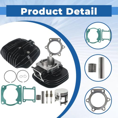 Silscvtt Cylinder Piston Gasket Top End Kit Replacement for Yamaha YFS200