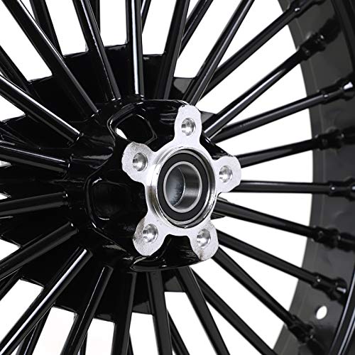 TOFR 21x3.5 16x5.5 Fat Spoke Wheels Black For Harley Dyna FXD FXDB 06-07 - color: 21x3.5 16x5.5 Black, size: Dyna 2006-2007