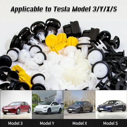 70 Pcs Tesla Clips Tesla Bumper Fender Liner Push Retainer Fastener Rivet Clips,20 Popular Sizes Tesla Fasteners Tesla Clip Tesla Rivets for Tesla Body Interior and Exterior Retainer Fastener Clip - size: 70 Pcs For Tesla