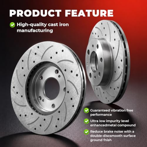 11.81 inch Front Rotors Kits Replacement for Honda Accord 2003-2011 - size: S-31275+P-787