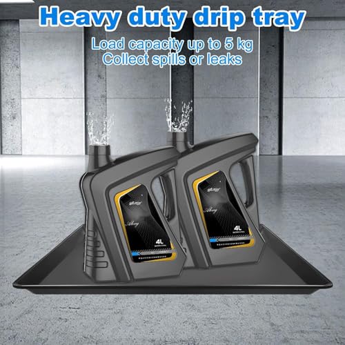 10 Pack Large Oil Change Drain Pan Under Car - 22” Auto Oil Drip Pan, Oil Drip Tray for Under Car Plastic Oil Tray,Mini Fridge Drip for Air Conditioners Machinery Catch Replacement