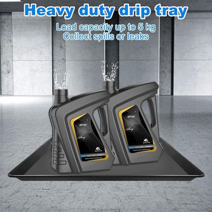 10 Pack Large Oil Change Drain Pan Under Car - 22” Auto Oil Drip Pan, Oil Drip Tray for Under Car Plastic Oil Tray,Mini Fridge Drip for Air Conditioners Machinery Catch Replacement