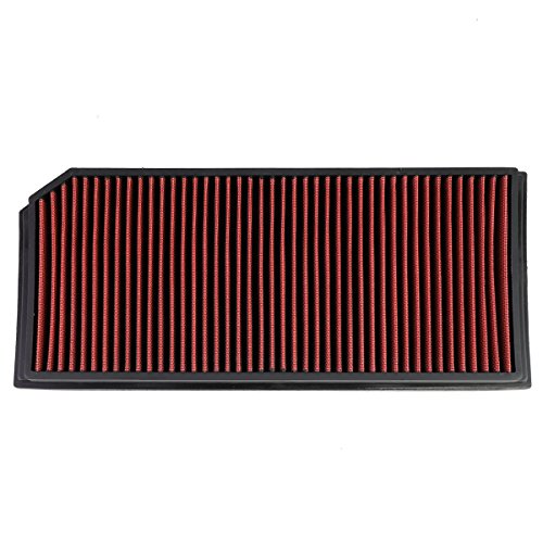 DNA Motoring AFPN-005-RD Washable Drop In Panel Air Filter Enhance Engine Performance [Compatible with 6-11 A3 Turbo / 08-09 TT / 06-08 GTI Jetta Passat / 12-13 Golf / 07-09 EOS 2.0 Turbo] - style: 06-11 A3 Red