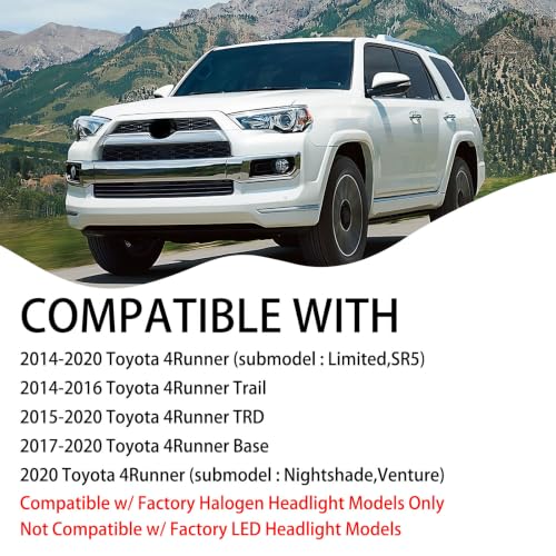 Headlight Assembly For 2014-2020 Toyota 4Runner w/Projector Lens Left+Right - color: Headlights