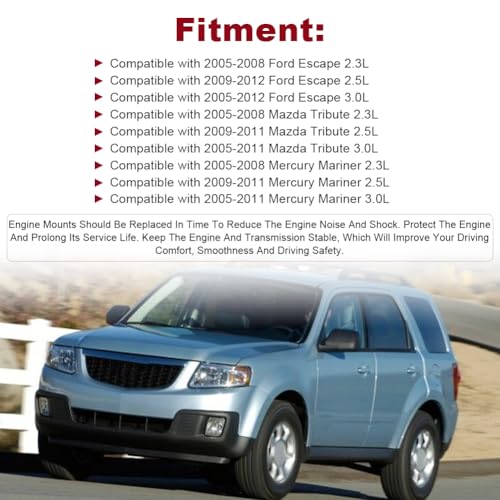 JDMON Engine Motor Mount Replacement for Ford Escape 2005-2012 - size: 1PCS-Compatible with Ford Escape 3.0L OE# A5446