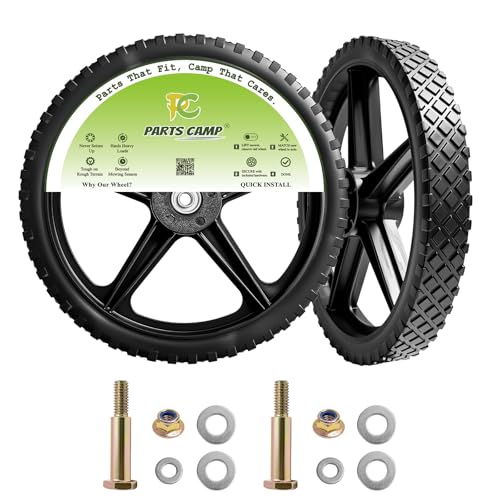 Parts Camp 14" Lawn Mower Wheels Kit, 14 x 1.75" Spoked Plastic Wheel - size: 14-inch