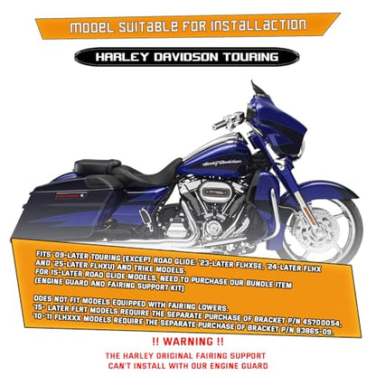 Kinglemc Crash Bar Engine Guard for Harley Touring(Gloss Black)