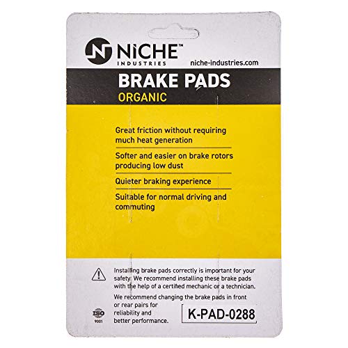 NICHE Front Rear Brake Pad Set for Victory 2204196 2203679 Organic - size: Organic