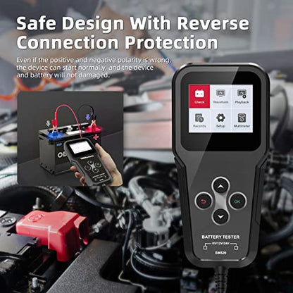 OBDResource Battery Load Tester, Professional Automotive Battery Analyzer - color: black