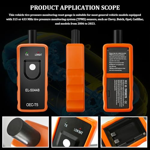 TPMS Relearn Tool, Tire Pressure Monitor System Sensor, EL-50448 TPMS Reset Tool, Automotive Activation Programming Training Tool OEC-T5 Compatible with GM Buick/Chevy Series Vehicles