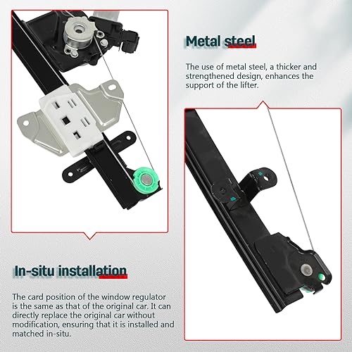 FINDAUTO 751-395 Power Window Regulator for 2013-2019 for NISSAN Sentra - size: Front Right, style: 2013-2019 for Nissan Sentra