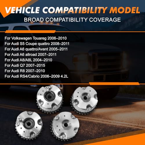 Intake&Exhaust Camshaft Adjuster Kit 06E109083L 06E109084K for Touareg 4.2L - color: 06E109083L 06E109084K