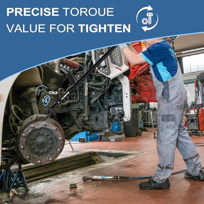 High Torque Wrench 3/4 Inch 100-700 ft, 3/4 Torque Wrench for Car, Truck, Tractor, Accuracy ± 3% Two Directions Adjustable 48 Teeth Precision Instruments Wrenches - size: 3/4" 100-700 FT.LB