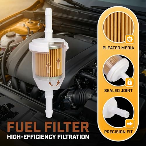 Fuel Filter 1/4", 5/16" Inner Diameter fits John Deere Compact Utility 1023E 1025R 1026R
