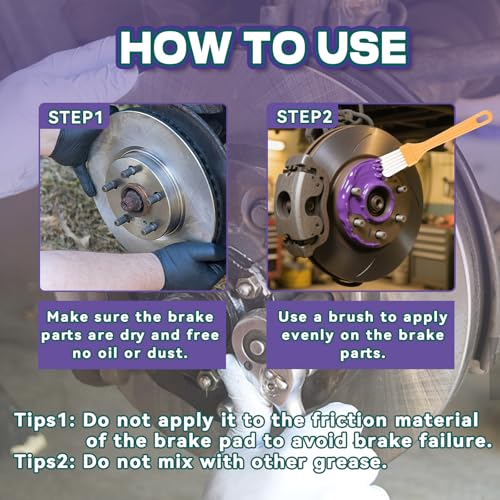 AstraVox Anti-Seize & Squeal Ceramic Brake Grease for Automotive with Brush