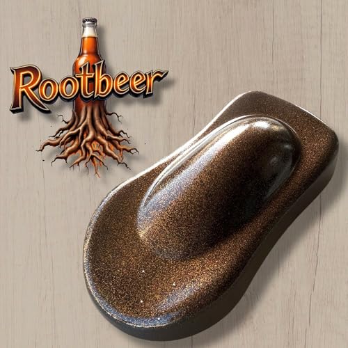 LiME LiNE Rootbeer Brown Metal Flake Midcoat Automotive Grade Sparkle Spray Paint - No Equipment Needed - Finish with 2K Clearcoat - color: Rootbeer Brown