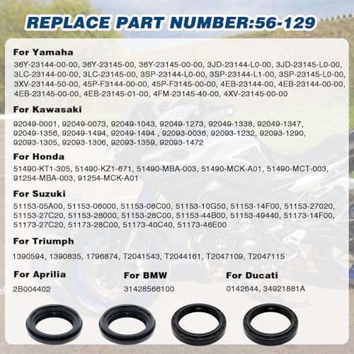 2Pcs Fork Oil Seal&Dust Seal Kit