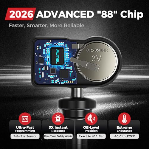 Autel TPMS Sensor 1-Sensor, MX-Sensor 315+433MHz Rubber Valve Programmable