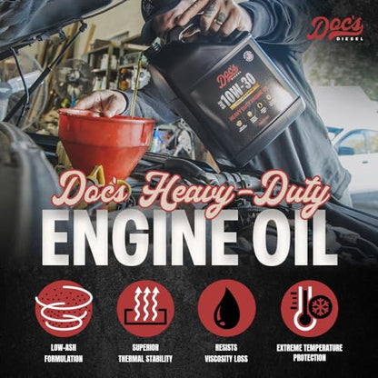 Doc's Diesel 10W-30 Full Synthetic Heavy Duty Oil, CK-4 Fuel Saver, 2 Gal - color: Full Synthetic 10W-30, size: 2-Gallons