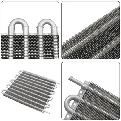 Universal Transmission Oil Cooler Kit Fin Oil Cooler Kit (Silver, 10 Pass) - color: Silver, size: 10 Pass
