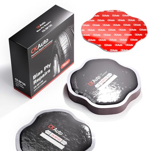 CKAuto 10 pcs Bias Tire Patches Heavy Duty 5-5/16" x 5-5/16" for Bias Tires - size: Dia 135mm 10pcs
