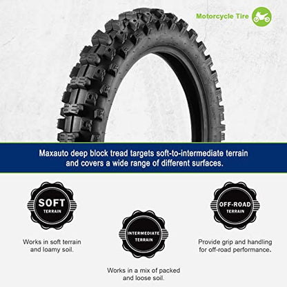 MaxAuto Motocross Rear Tire 90/100-16 Dirt Bike Tire 90/100-16