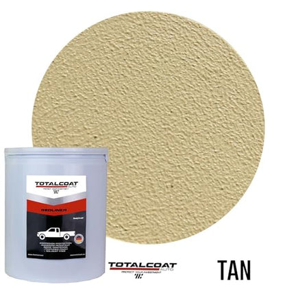 Roll On Truck Bed Liner Paint; Heavy Duty Coating Protection for Box Trucks, Pickups, Cargo Vans (1 Gallon Kit, Tan) - color: Tan