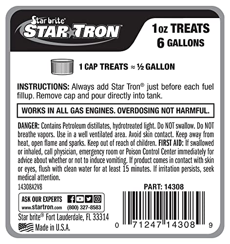 Star Tron Enzyme Fuel Treatment - Gas, Stabilizes Old Gasoline - size: 8 fl oz