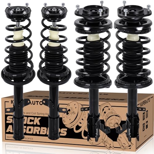 KUIPERAUTO 271951 271952 171953 171954 Complete Front Rear Struts Assembly Compatible for 1998-2002 Chevy Prizm / 1993-2002 Toyota Corolla / 1993-1997 Geo Prizm 4PCS (Left and Right) Shocks Absorbers - size: 4x Front+Rear Struts, style: 1993-2002 Corolla