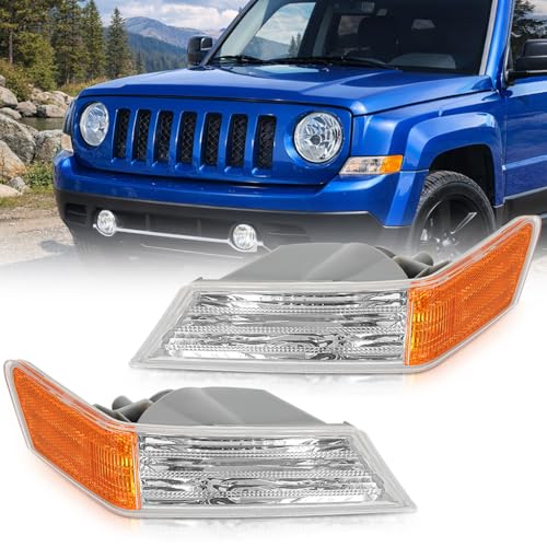 Nilight Front Turn Signals Light Clear Amber Len For 2007-2017 Jeep Patriot - color: Jeep Patriot Signals Light