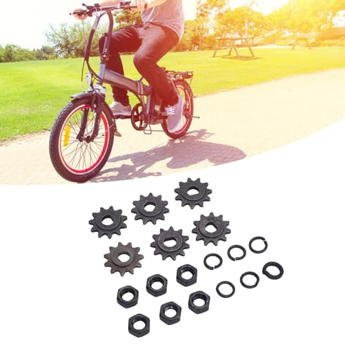 25H Chain Motor Sprocket Kit, 11T Reliable Metal with D Hole Nut and Spring, 10mm Inner Diameter for Motorcycle Dirt Bike ATV, 6 Pack Stable Performance Sprocket Set.