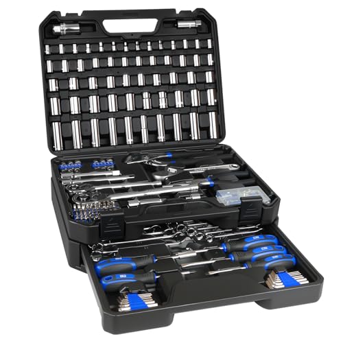 Prostormer 279-Piece Mechanics Tool Set with Toolbox, Blue - color: Blue