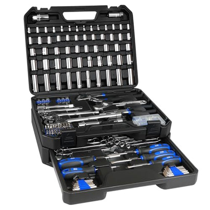 Prostormer 279-Piece Mechanics Tool Set with Toolbox, Blue - color: Blue