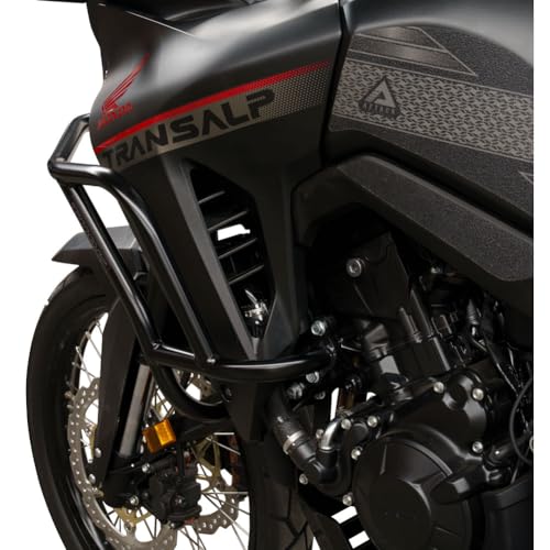 Tusk Crash Bars with Quiet Glide ADV Skid Plate Kit (Black) Compatible with Honda Transalp XL750 2024-2025