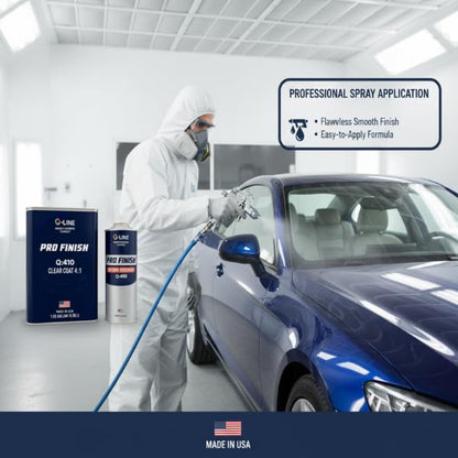 2K Clear Coat Automotive Paint Kit, High Gloss Acrylic Clear Coat 4:1 Mix Ratio with Medium Hardener, 1 Gallon (3.78L) + 1 Quart, Professional Automotive ClearCoat for Cars, Durable Auto ClearCoat