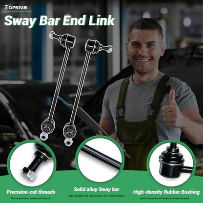 2PCS Front Stabilizer Sway Bar End Links Fit for BMW 2001 2002 2003 525i, 1997 1998 1999 2000 528i, 2001 2002 2003 530i K80241 K80242 - size: K80241 K80242