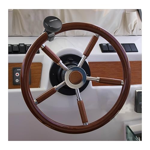 Hypersonic Steering Wheel Knob - Durable Black Suicide Knob Large Steering Wheel Ball Bearings, Making Steering Effortless and Smooth - color: Black