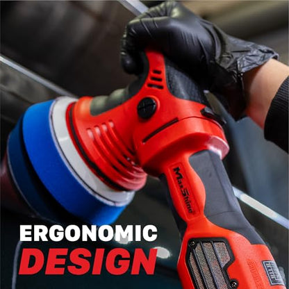 Maxshine MB8 Pro Brushless DA Polisher – 1200W Car Buffer with 8mm Throw, 5” Backing Plate, 5/16”-24 Thread & 6-Speed Control – Auto Detailing Tool for Cars, Trucks, SUVs & Boats, Swirl Removal - color: 5" Brushless Dual Action