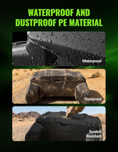 Green-L 95L Universal ATV Rear Rack Cargo Storage Box Trunk Luggage with Passenger Backrest Pad - size: #1-95L